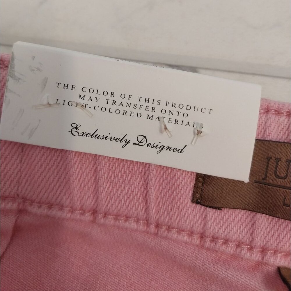 NWT Judy Blue Pink High Waist Pocket Denim Jogger Sz 11/30 - Picture 8 of 15